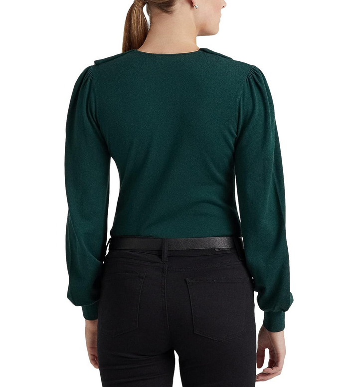 LAUREN Ralph Lauren Ruffle-Trim Jersey Sweater