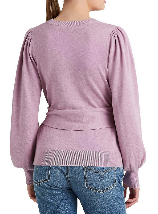 LAUREN Ralph Lauren Belted Cotton-Blend Sweater