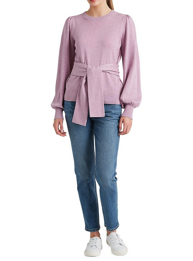 LAUREN Ralph Lauren Belted Cotton-Blend Sweater