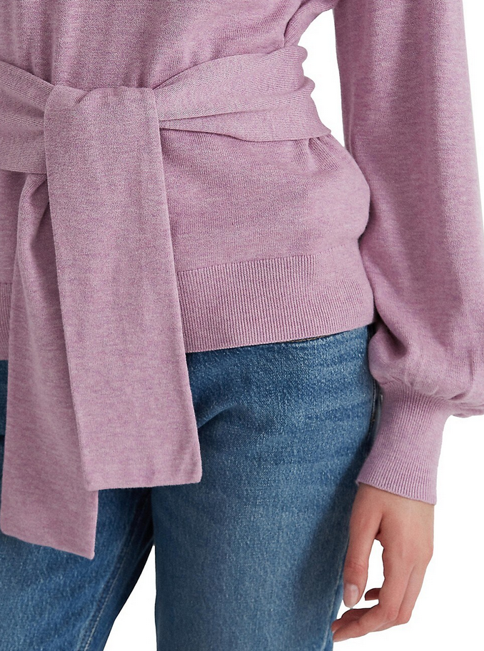 LAUREN Ralph Lauren Belted Cotton-Blend Sweater