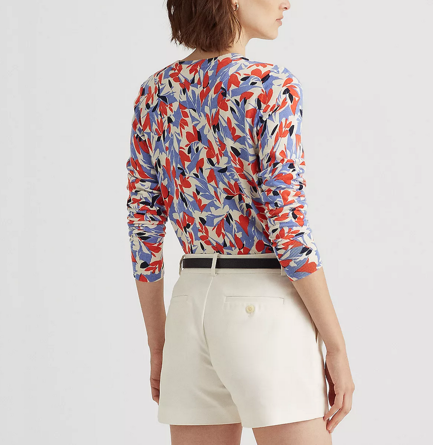 Lauren Ralph Lauren Floral-Print Crewneck Sweater