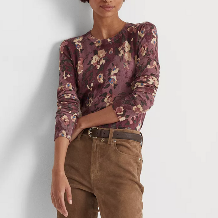 Lauren Ralph Lauren Crewneck Floral Sweater