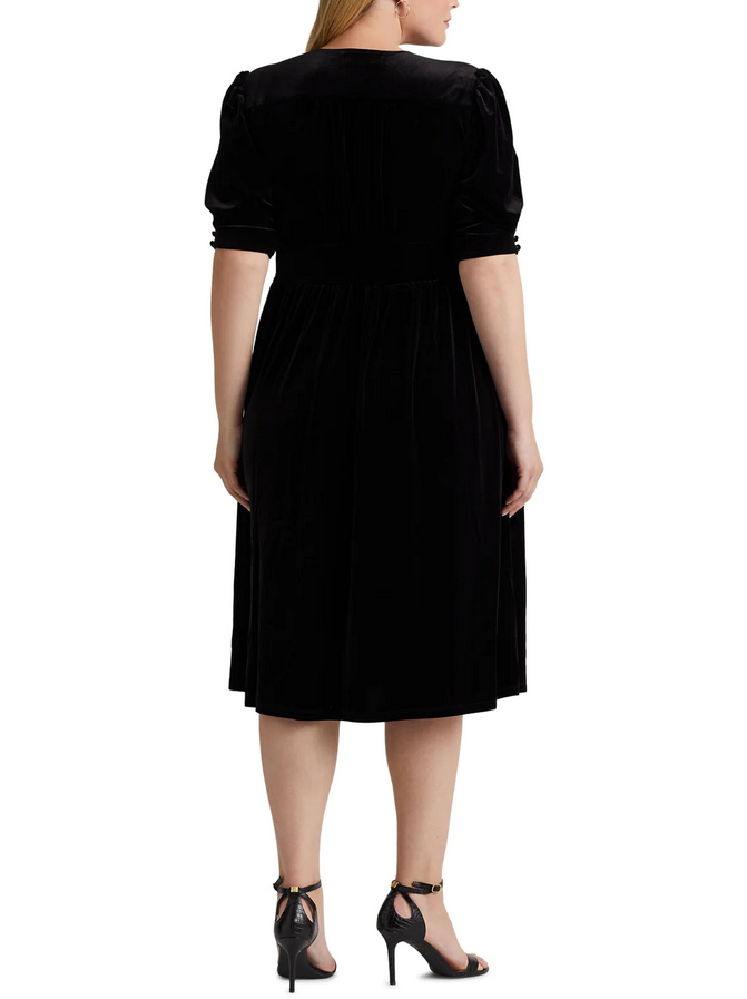Lauren Ralph Lauren Empire Waist Velvet Dress