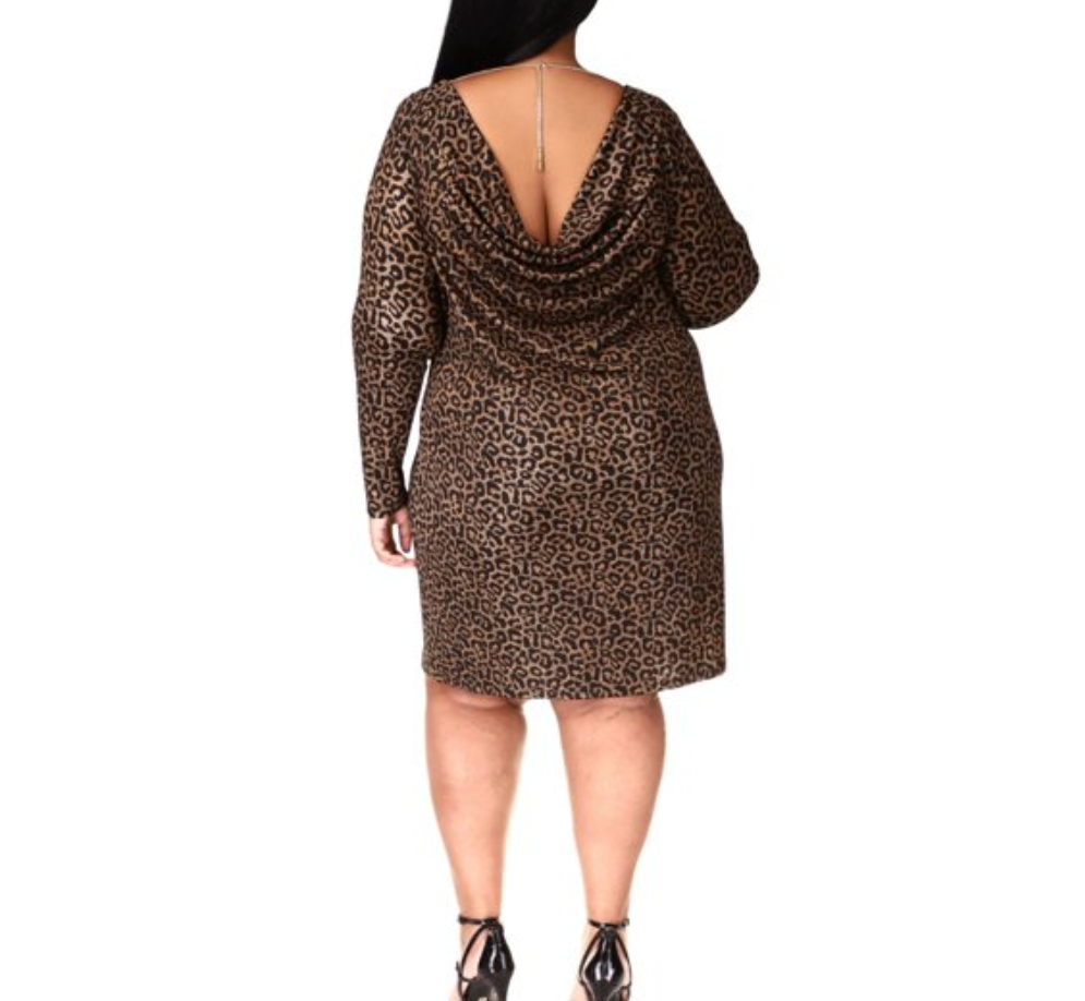 MICHAEL MICHAEL KORS Plus Size Printed Cowl-Back Dress