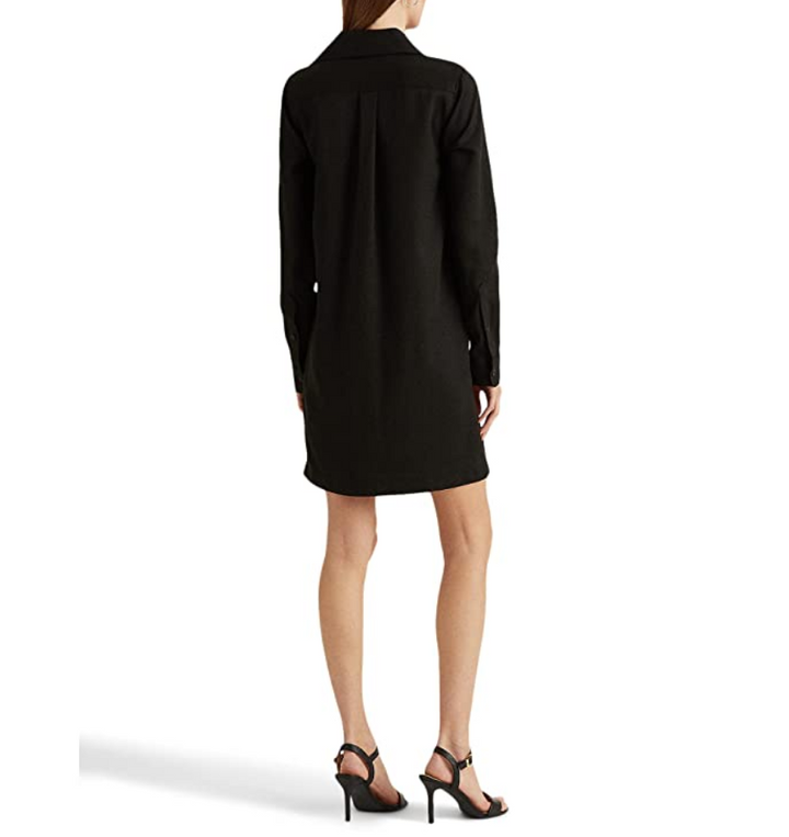 LAUREN Ralph Lauren Lace-Up Twill Dress