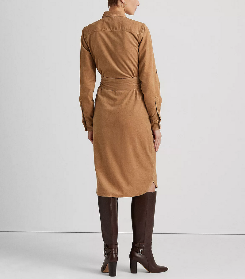 Lauren Ralph Lauren Belted Corduroy Shirtdress