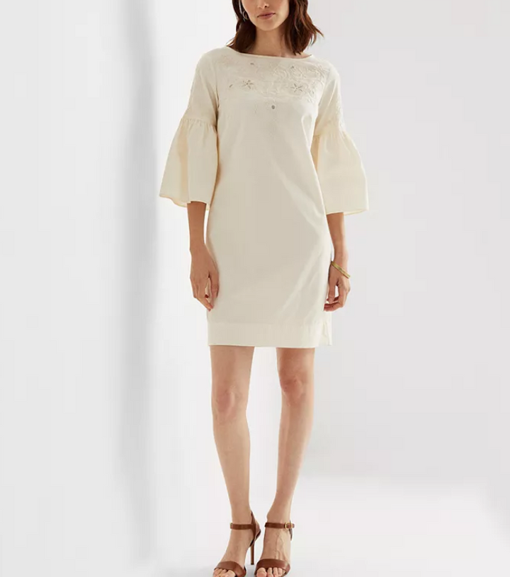 Lauren Ralph Lauren Boatneck Bell Sleeve Dress