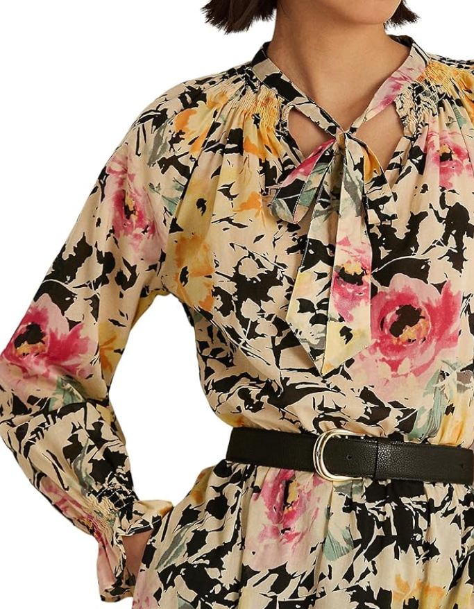LAUREN Ralph Lauren Floral Cotton Voile Dress