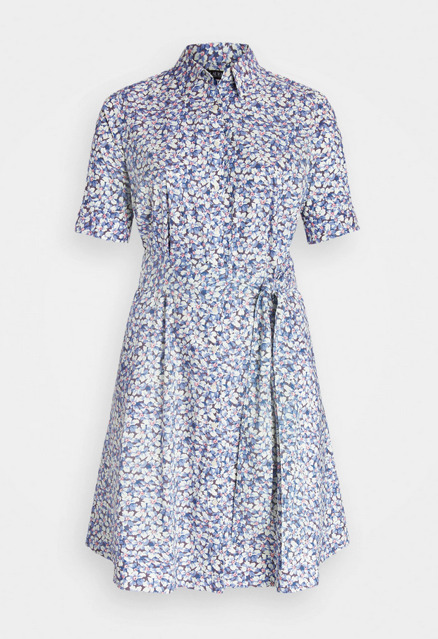 LAUREN Ralph Lauren Plus Size Floral Belted Cotton-Blend Shirtdress