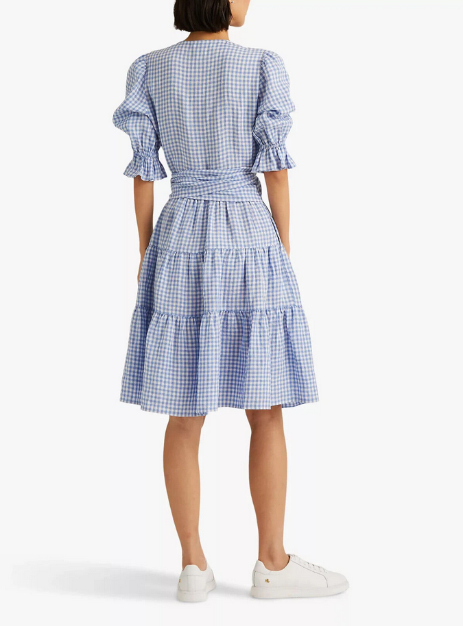 Lauren Ralph Lauren Gingham Fit & Flare Dress DGFOutlet Lauren Ralph Lauren Gingham Fit & Flare Dress DGFOutlet