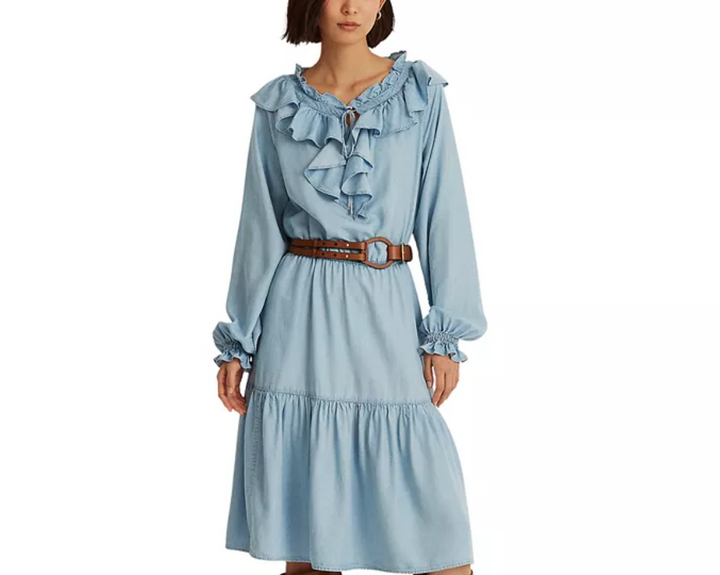 Lauren Ralph Lauren Long Sleeve Denim Dress