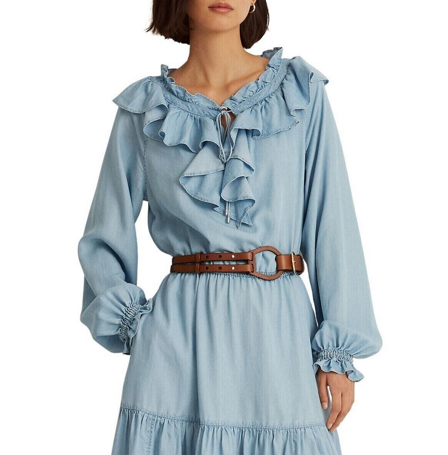 Lauren Ralph Lauren Long Sleeve Denim Dress