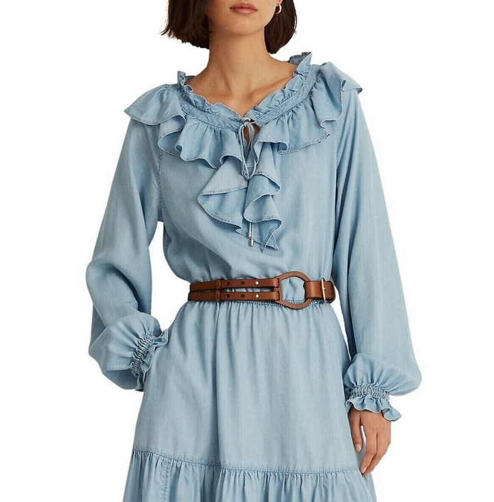 Lauren Ralph Lauren Long Sleeve Denim Dress