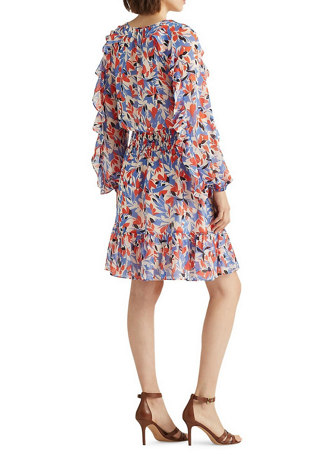 Lauren Ralph Lauren Floral Crinkled Georgette Dress