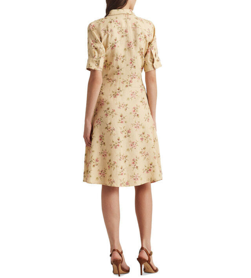 Lauren Ralph Lauren Floral Print Fit & Flare Shirtdress
