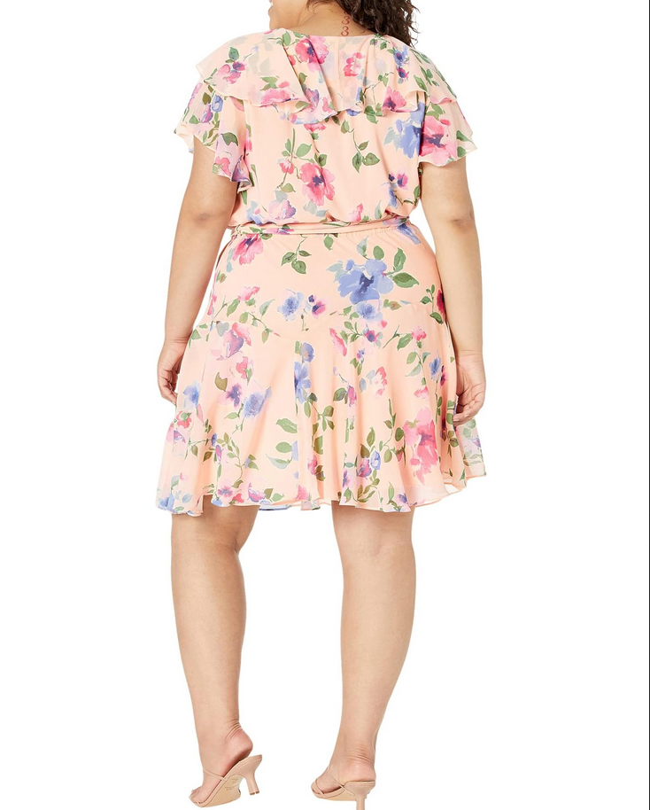 Lauren Ralph Lauren Petite & Plus Size Surplice Fit & Flare Dress
