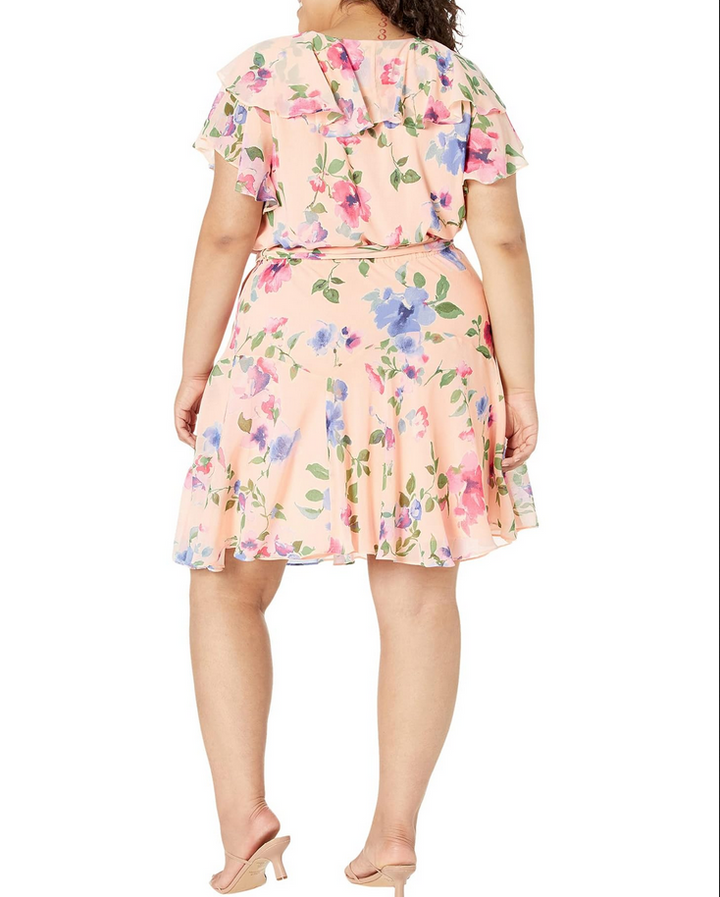 Lauren Ralph Lauren Petite & Plus Size Surplice Fit & Flare Dress