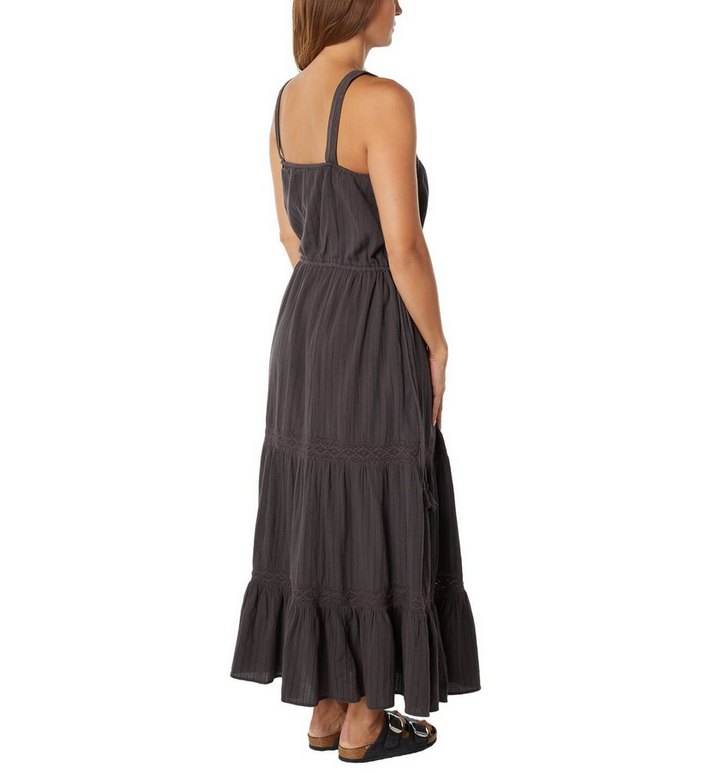 Lucky Brand Cotton Tiered Maxi Lace Dress
