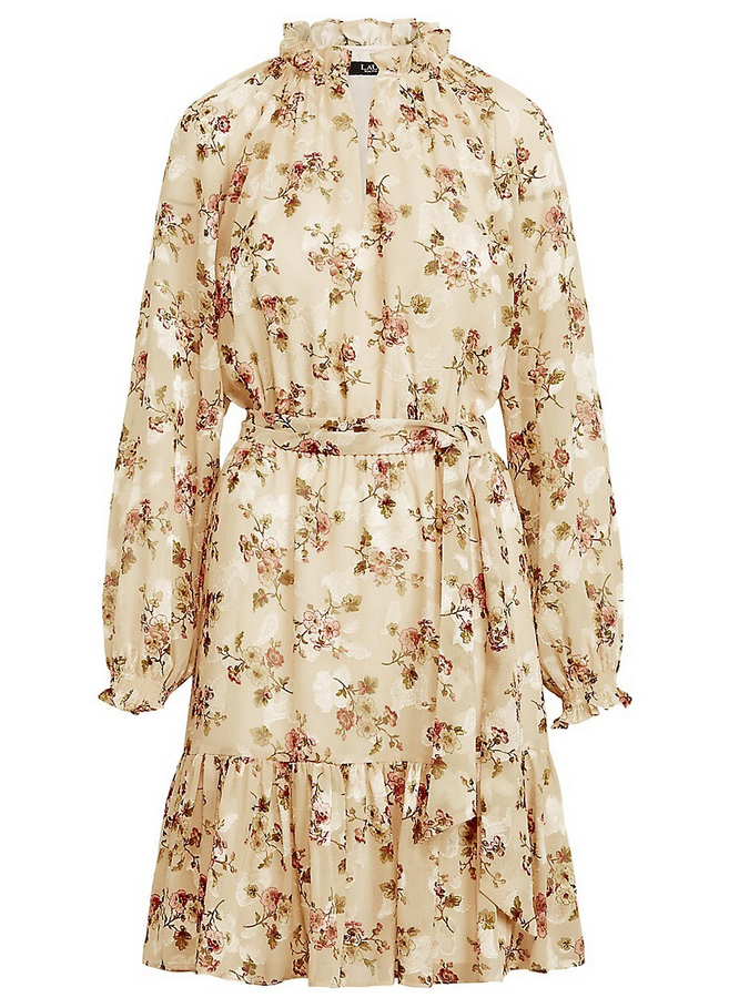 LAUREN RALPH LAUREN Floral Waist-Tie A-Line Dress
