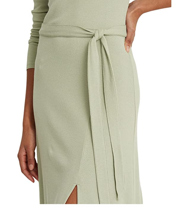 LAUREN RALPH LAUREN Ribbed Long-Sleeve Dress