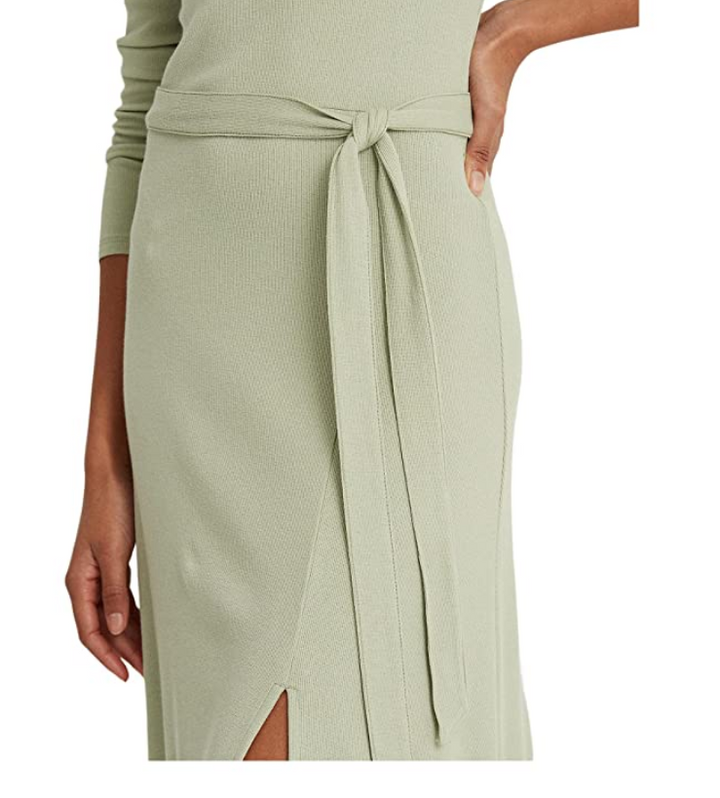 LAUREN RALPH LAUREN Ribbed Long-Sleeve Dress