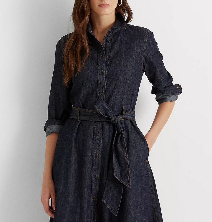 LAUREN RALPH LAUREN Denim A-Line Shirtdress