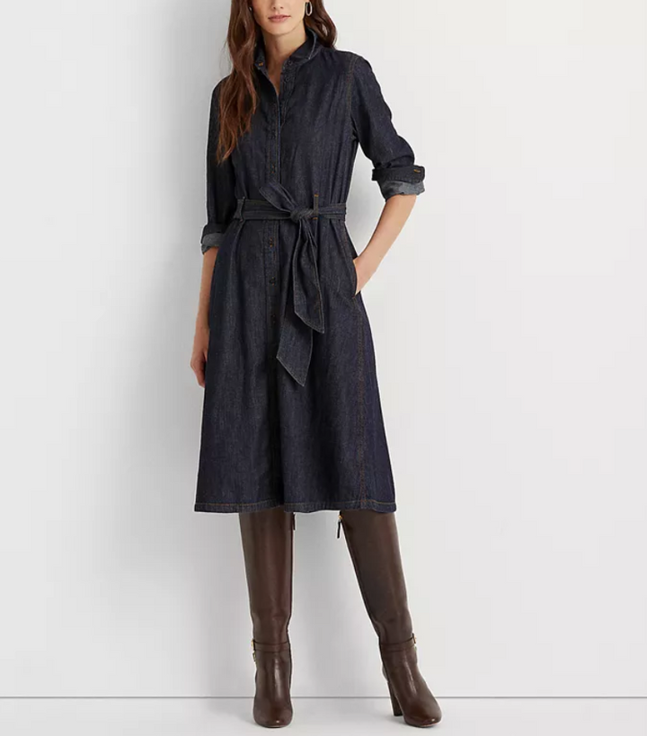 LAUREN RALPH LAUREN Denim A-Line Shirtdress