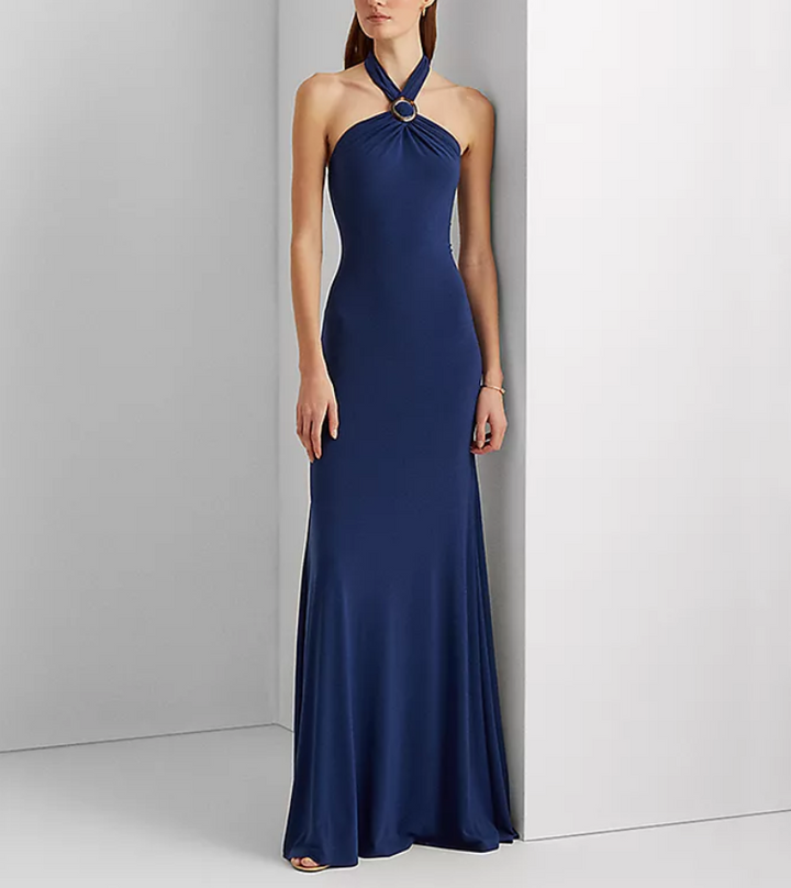 LAUREN RALPH LAUREN Jersey Halter Gown
