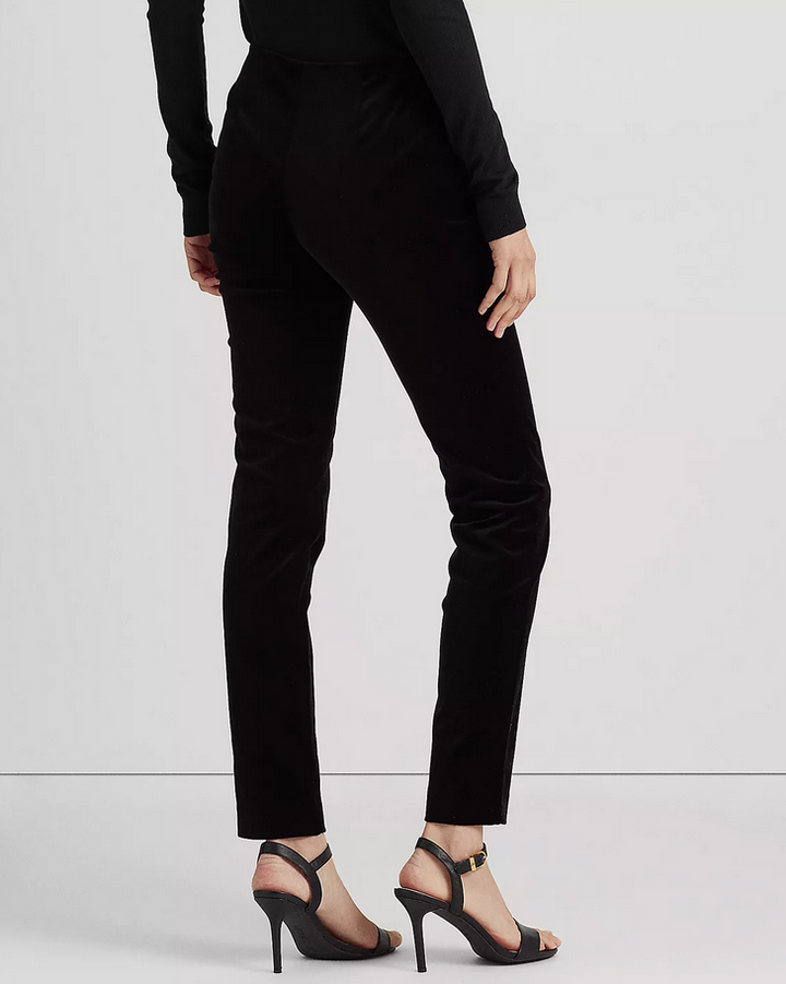 LAUREN RALPH LAUREN Stretch-Infused Velvet Skinny Pants