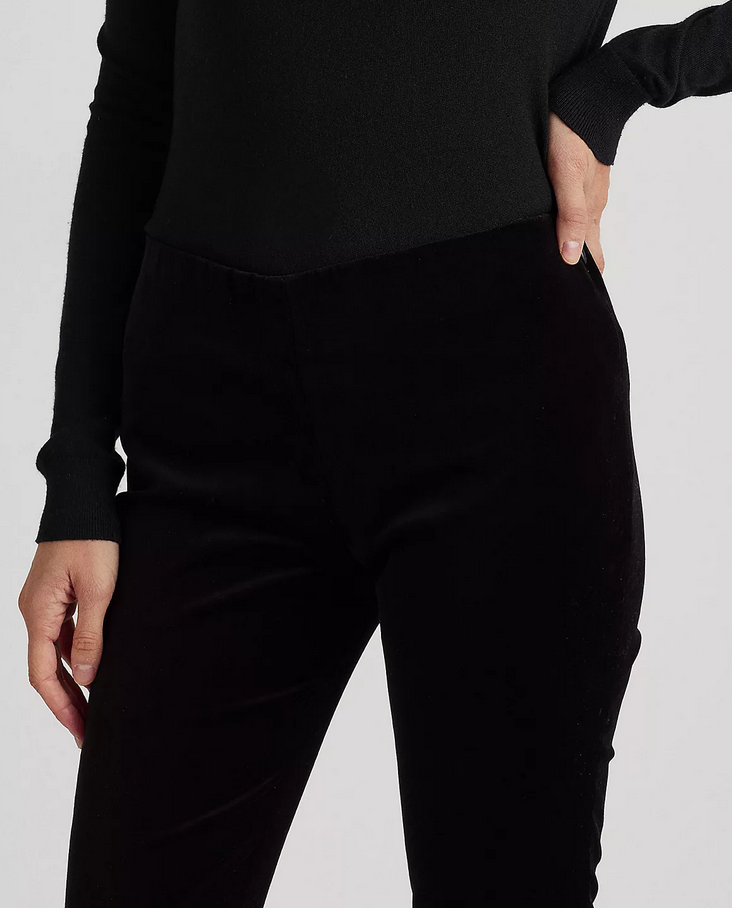 LAUREN RALPH LAUREN Stretch-Infused Velvet Skinny Pants