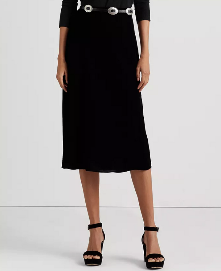 LAUREN RALPH LAUREN Velvet Midi Skirt