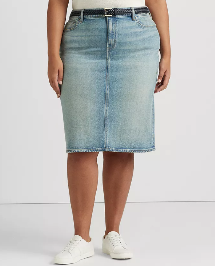 RALPH LAUREN Denim Pencil Skirt