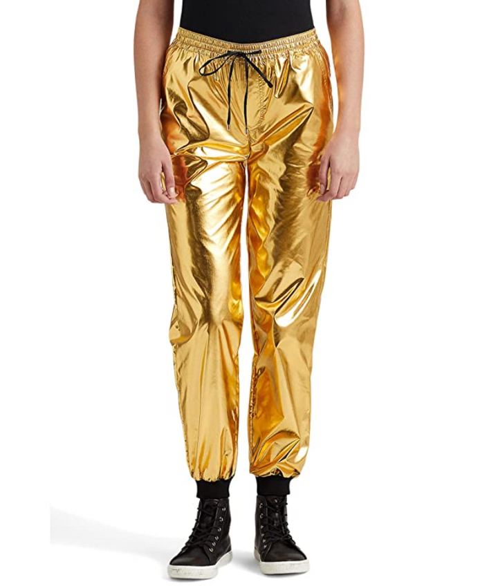 LAUREN RALPH LAUREN Metallic Taffeta Jogger Pants