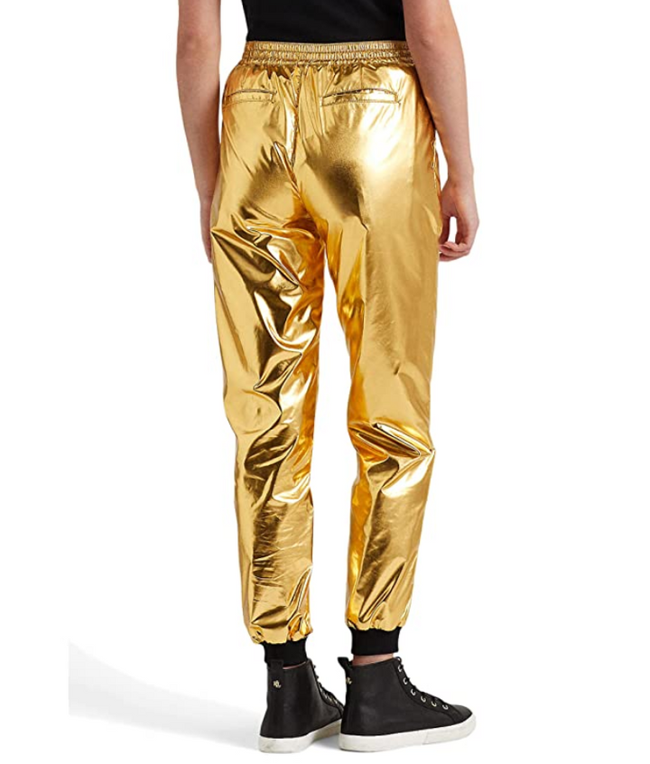 LAUREN RALPH LAUREN Metallic Taffeta Jogger Pants