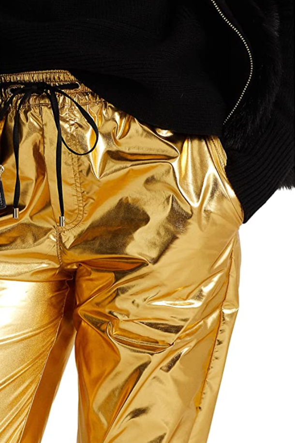 LAUREN RALPH LAUREN Metallic Taffeta Jogger Pants