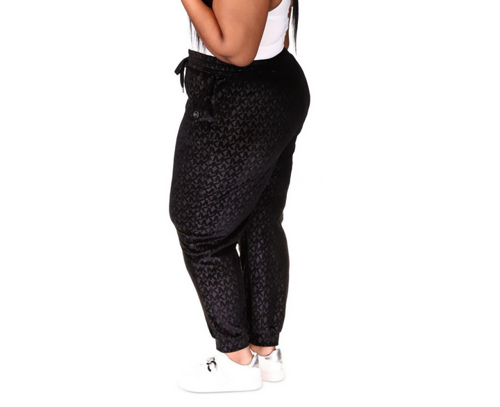 MICHAEL MICHAEL KORS Plus Size Velour-Embossed Jogger Pants