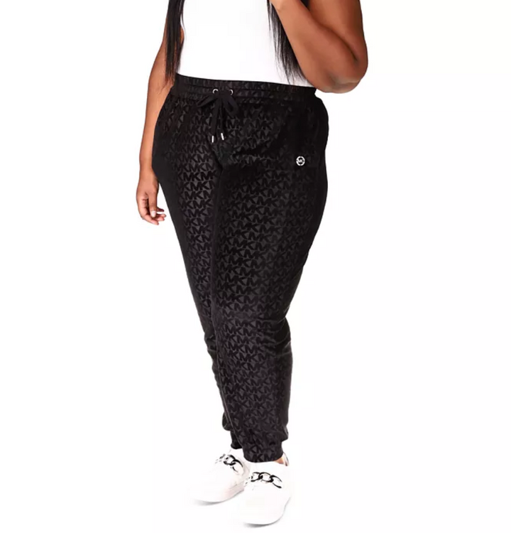MICHAEL MICHAEL KORS Plus Size Velour-Embossed Jogger Pants