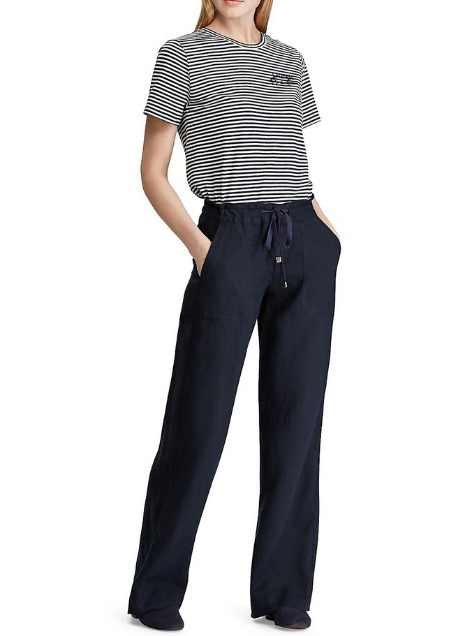LAUREN RALPH LAUREN Wide-Leg Linen Pants