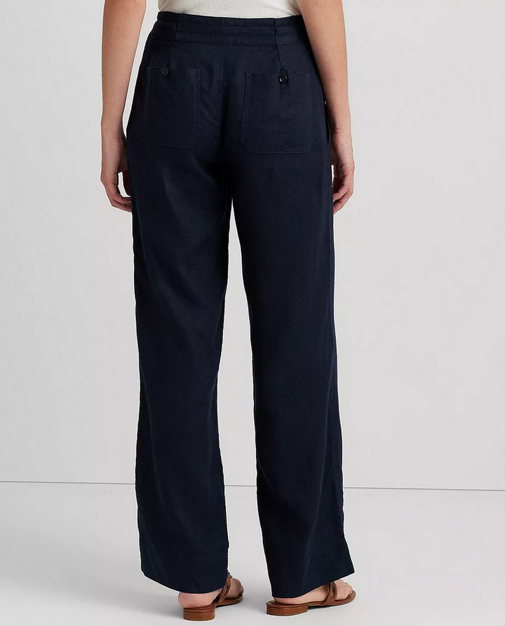 LAUREN RALPH LAUREN Wide-Leg Linen Pants