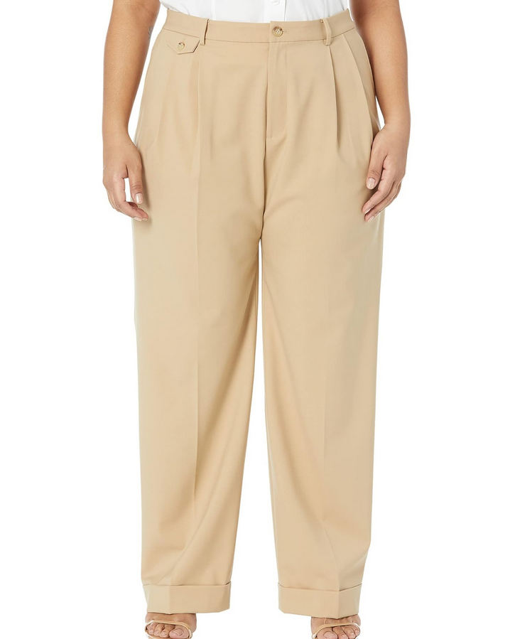 RALPH LAUREN Pleated Wool-Blend Twill Pants