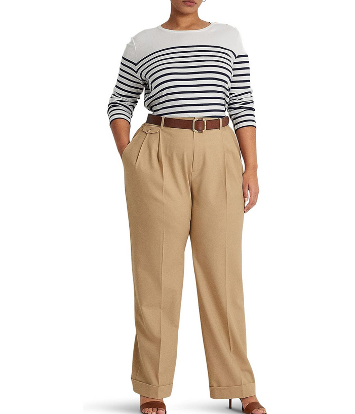 RALPH LAUREN Pleated Wool-Blend Twill Pants
