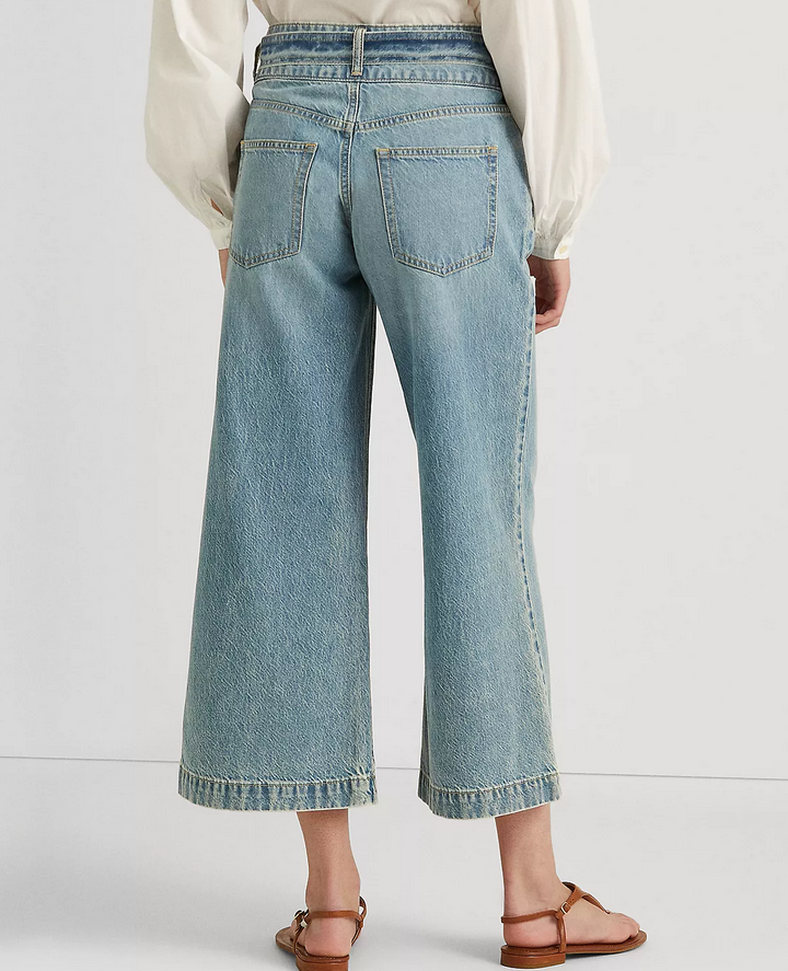 RALPH LAUREN Cropped Wide-Leg Jeans