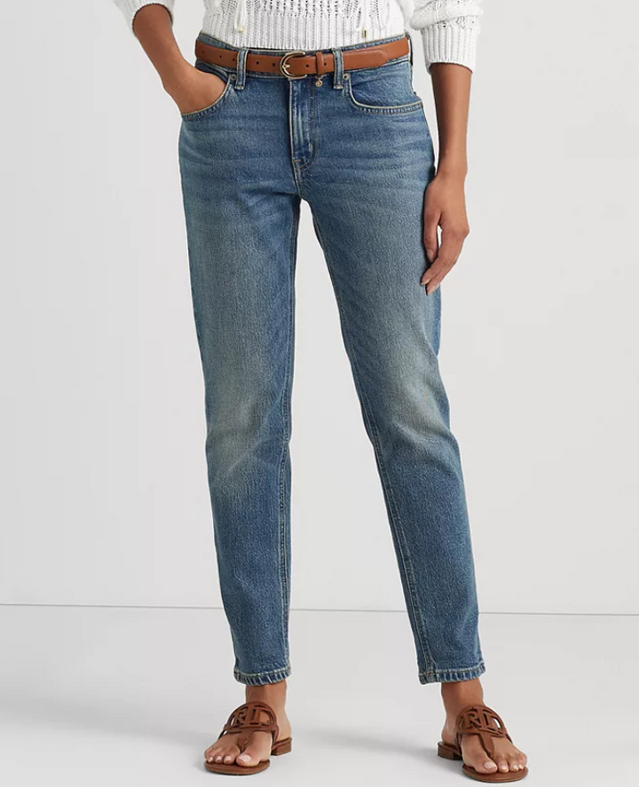 RALPH LAUREN Relaxed Tapered Ankle Jeans