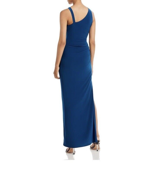 BCBGMAXAZRIA Asymmetrical Neck Evening Dress