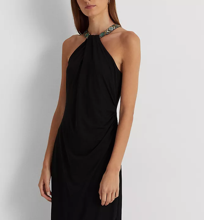 Lauren Ralph Lauren Women's Jersey Halter Gown