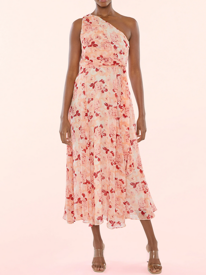 LIKELY Benji One Shoulder Midi Dress