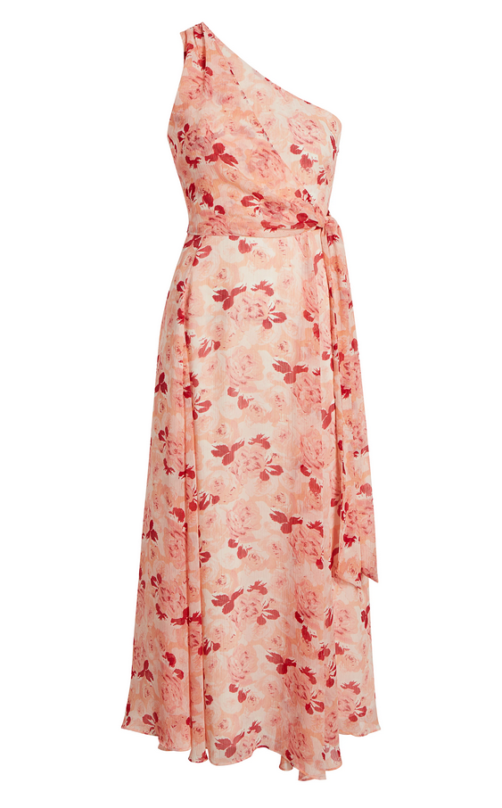 LIKELY Benji One Shoulder Midi Dress