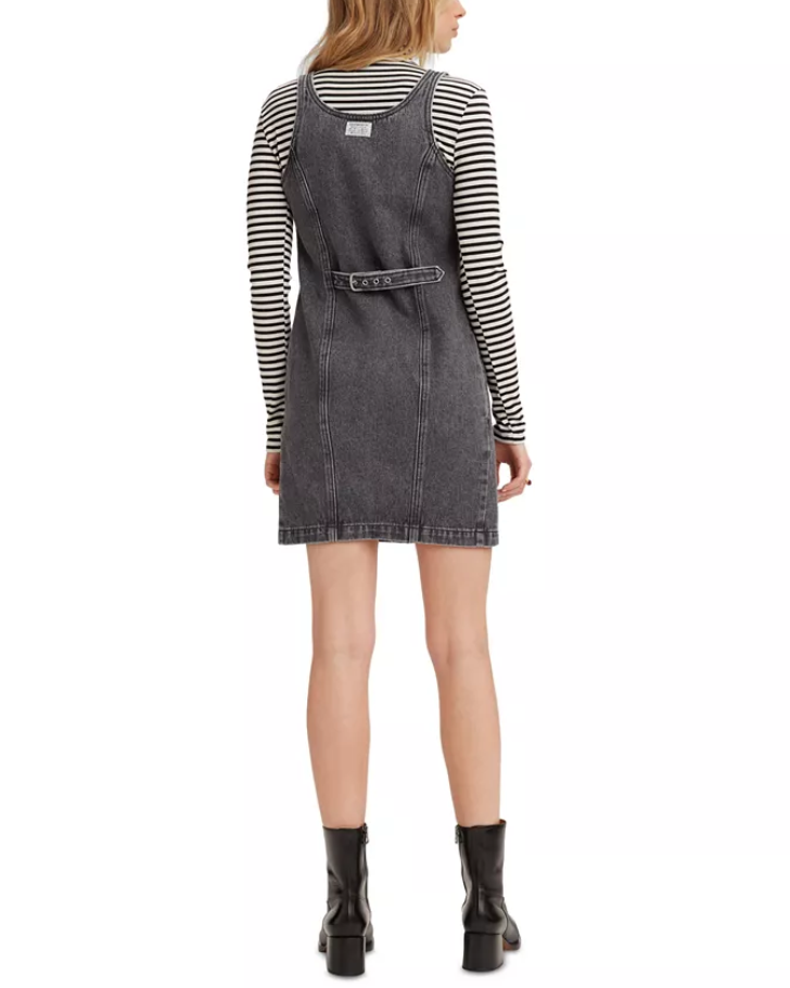LEVI'S Tuli Denim Front Button Fitted Mini Dress