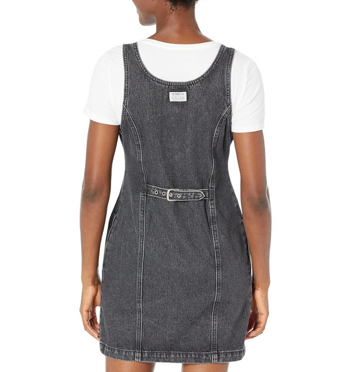 LEVI'S Tuli Denim Front Button Fitted Mini Dress
