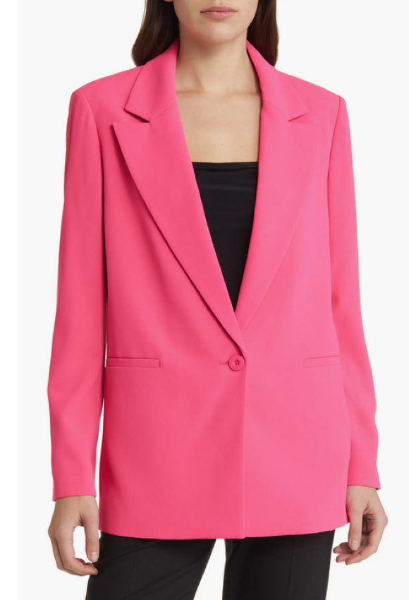 Alice and Olivia Denny Notch Collar Boyfriend Blazer